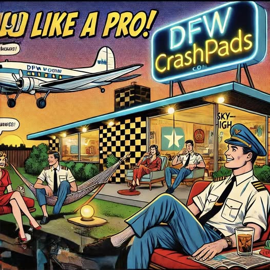 DFW pilot crashpad cartoon image 1